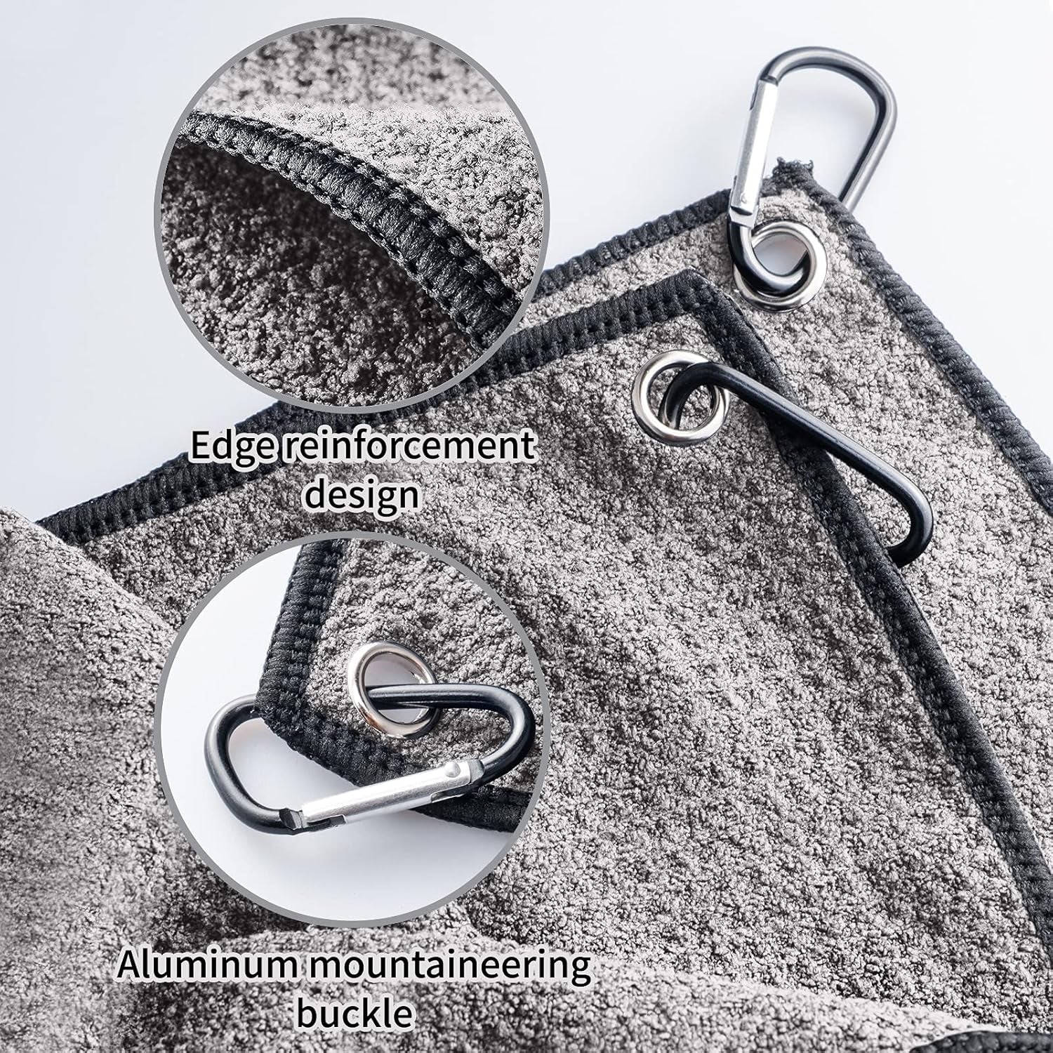 Premium Golf Towel with Clip and Accessories Set - Includes Cleaning Brush and Club Cleaner - Ideal Gift for Golf Enthusiasts
