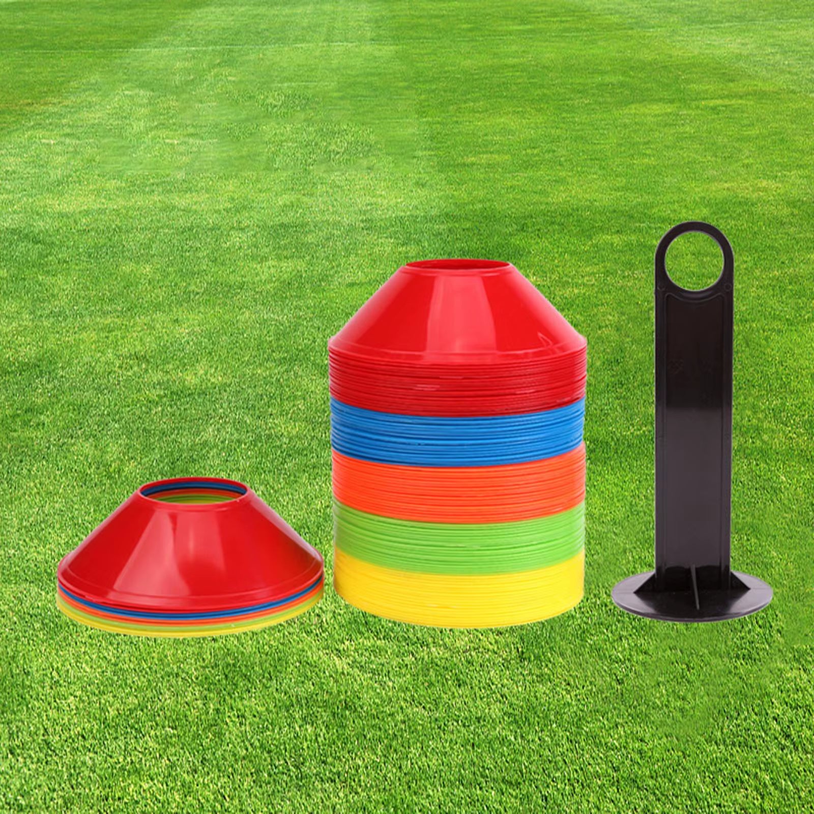 50-Piece Set of Flexible Soccer Cones for Agility Training and Practice in Gardens