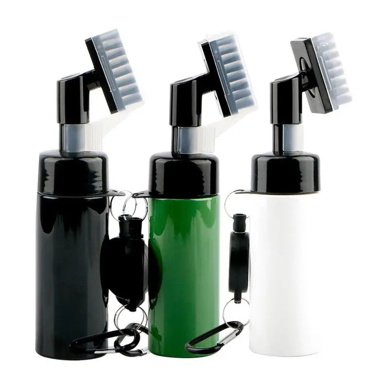 Golf Clubs Cleaning Brush Portable Golf Club Groove Brush with Push Type Water Bottle Water Brush Golf Swing Groove Cleaner